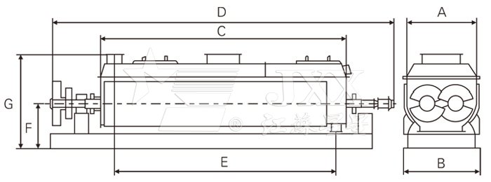 空心槳葉干燥機(jī)結(jié)構(gòu)示意圖